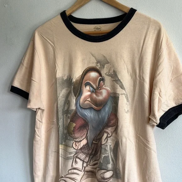 Disney Grumpy Ringer Shirt / Large / Y2K / Disney Collection - Picture 3 of 6